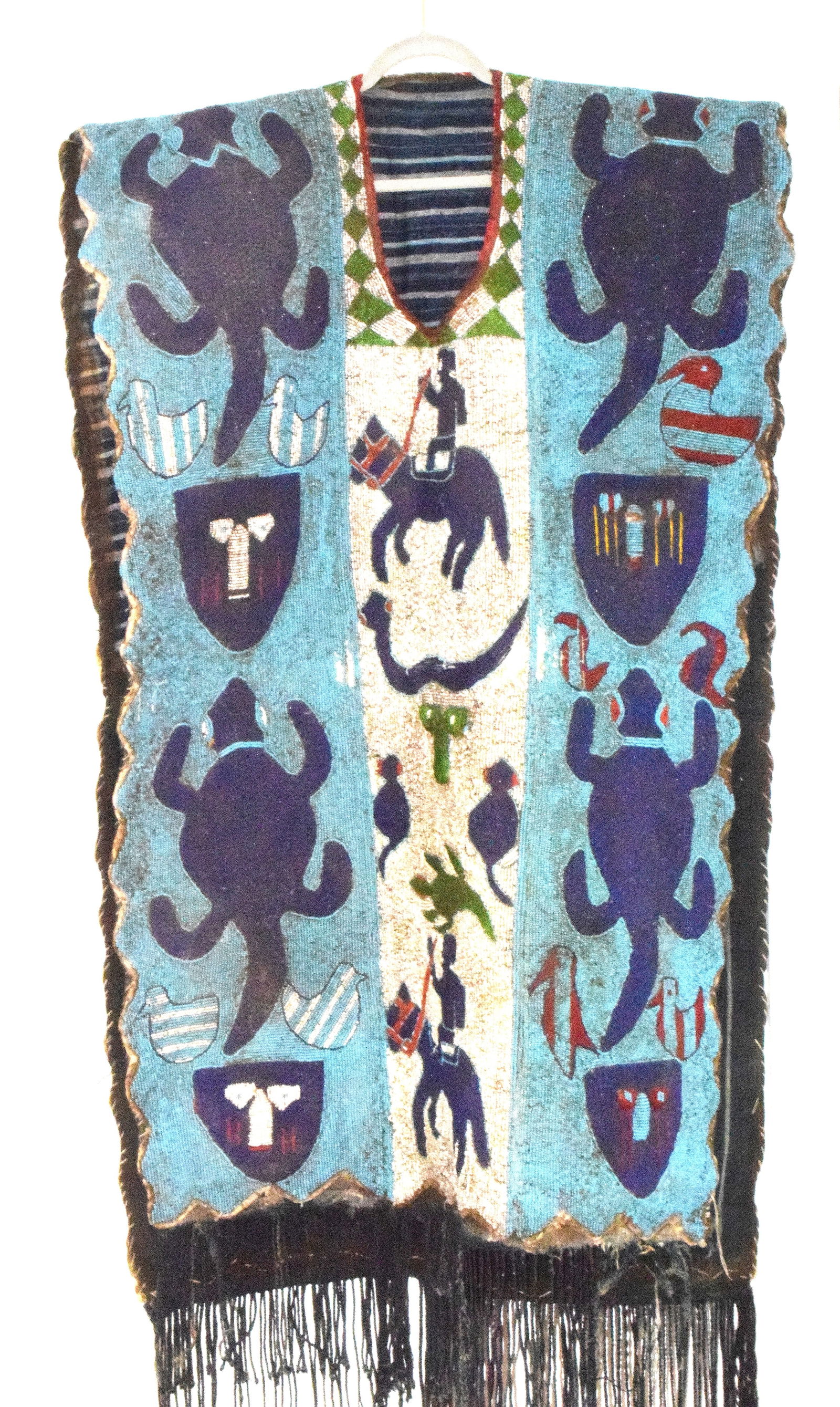 NIGERIA YORUBA PEOPLES BEADED CEREMONIAL TUNIC (1 of 14)