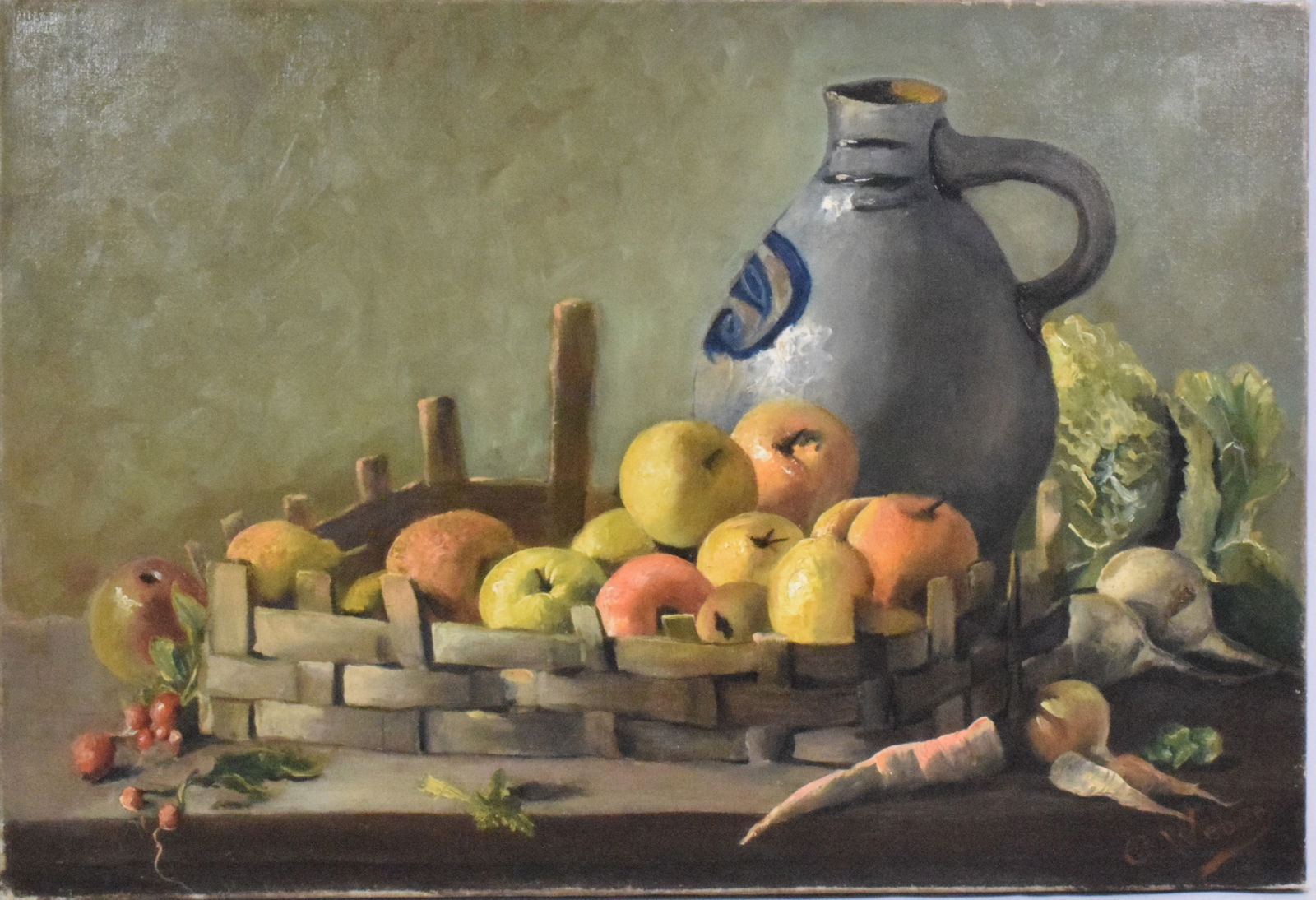 ENGLISH SCHOOL 19TH A. WEBER STILL LIFE PAINTING (1 of 3)