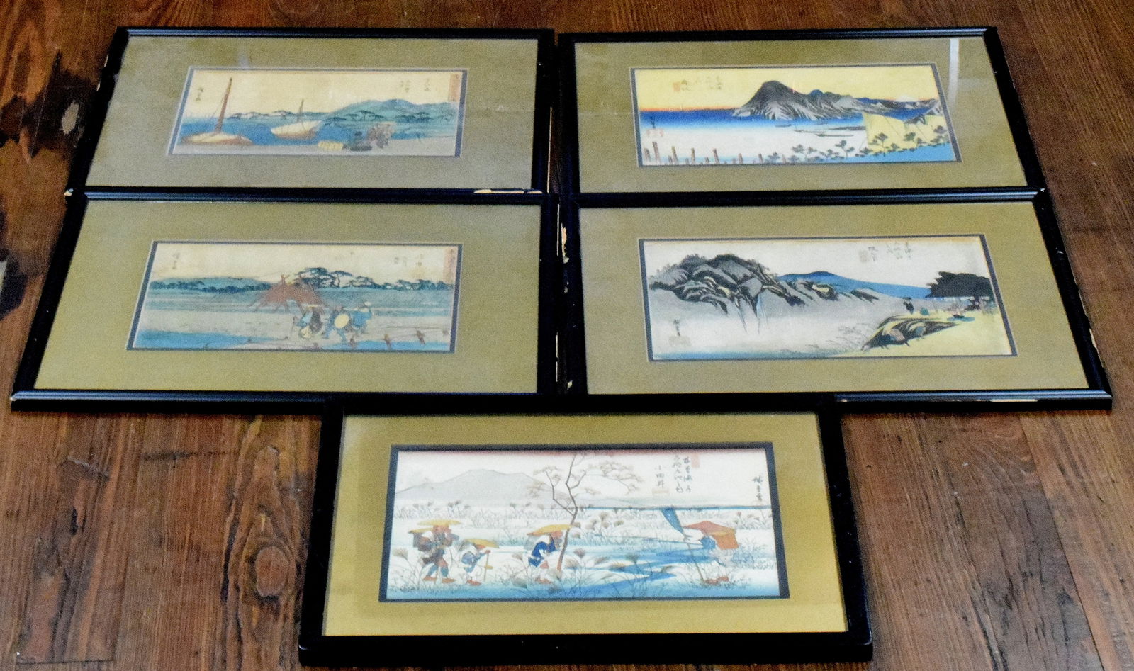 (5) EARLY UTAGAWA HIROSHIGE WOODBLOCK PRINTS (1 of 20)