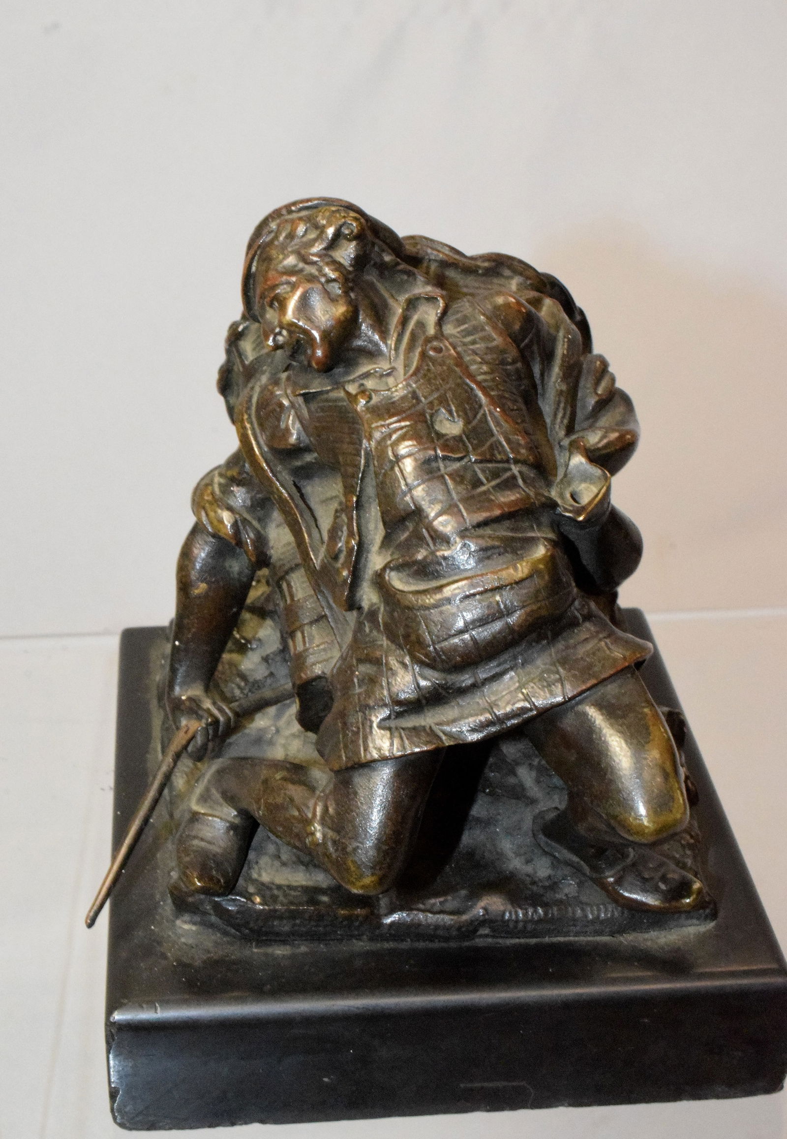 UNUSUAL BRONZE FIGURAL MATCH HOLDER (1 of 5)