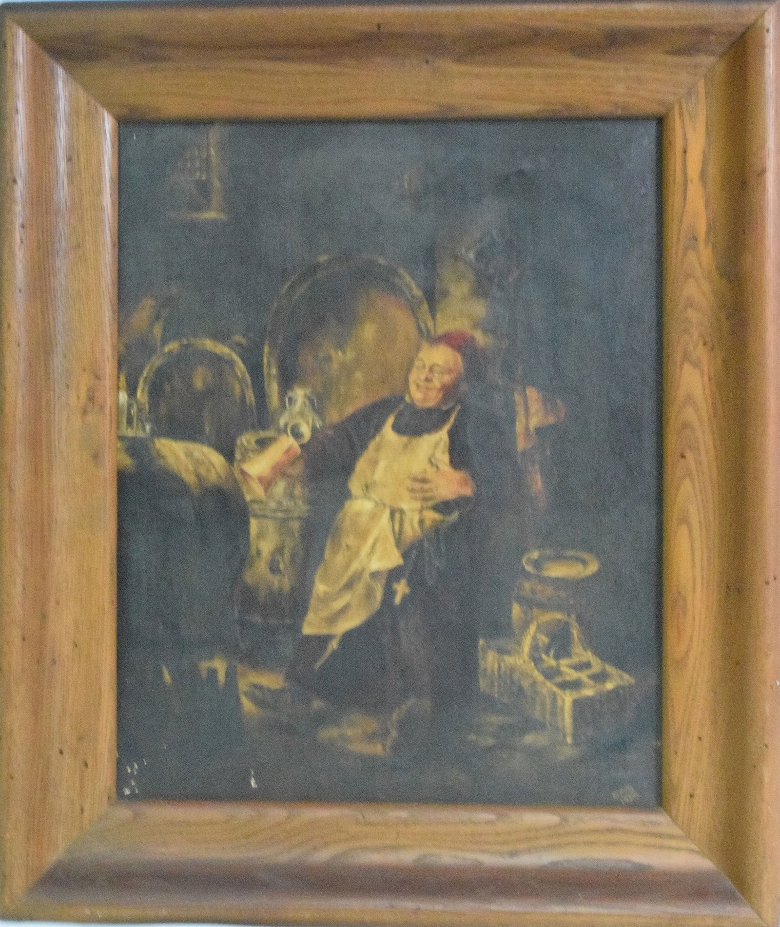 1905 European Friar Or Monk Painting Auction