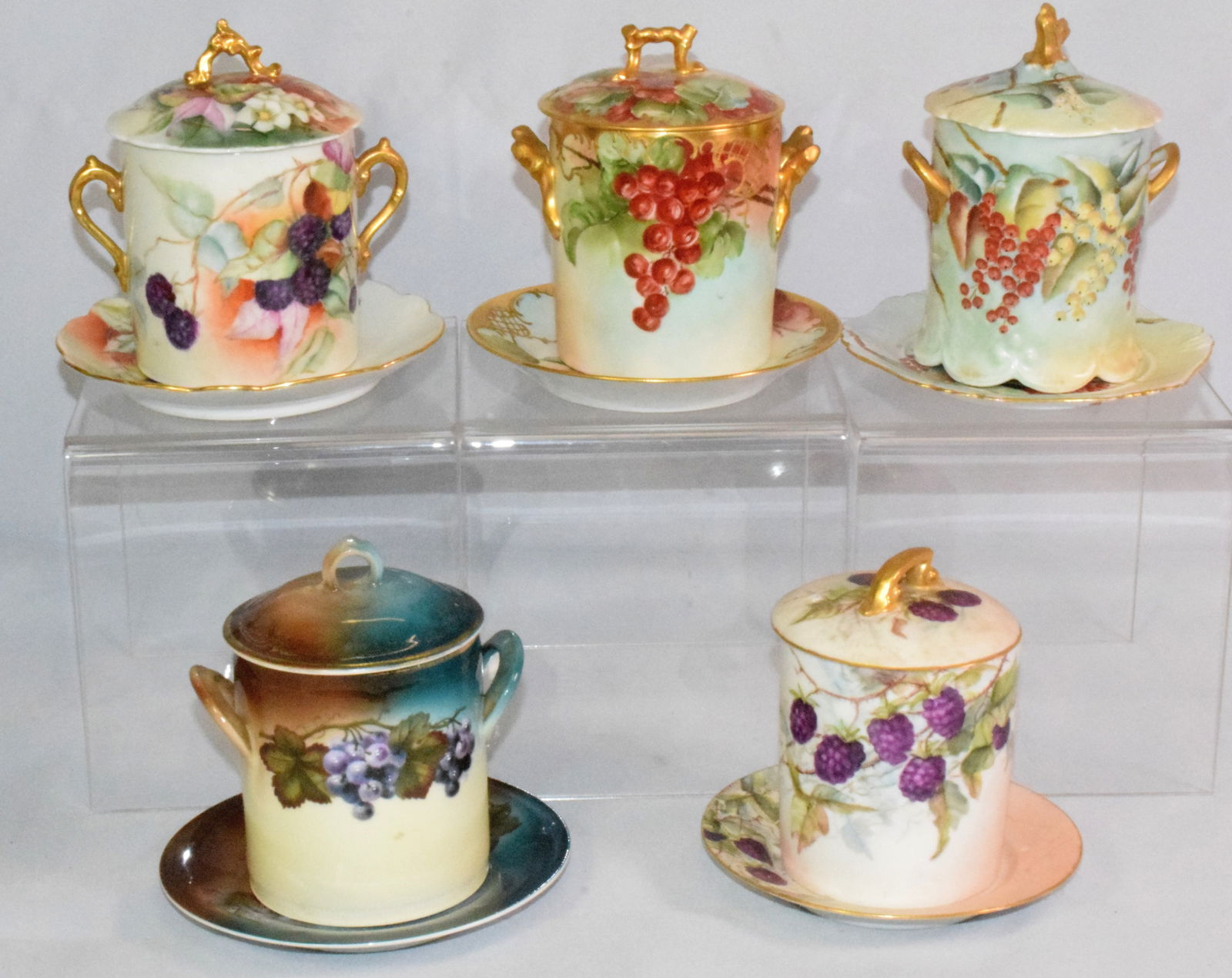 FRENCH & BAVARIAN HAND PAINTED CONDENSED MILK JARS (1 of 7)