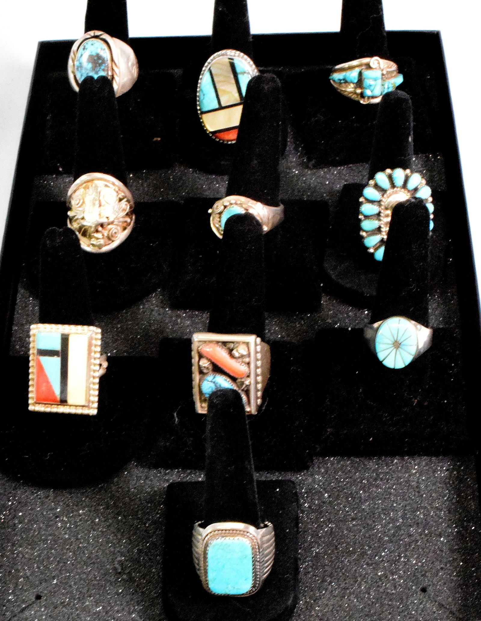 SILVER NATIVE AMERICAN STYLE RINGS (1 of 7)