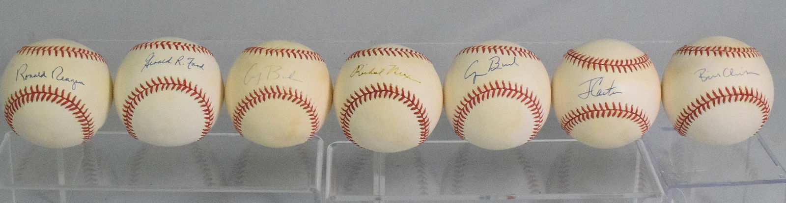 GROUP OF (7) PRESIDENTAL SIGNED BASEBALLS (1 of 11)