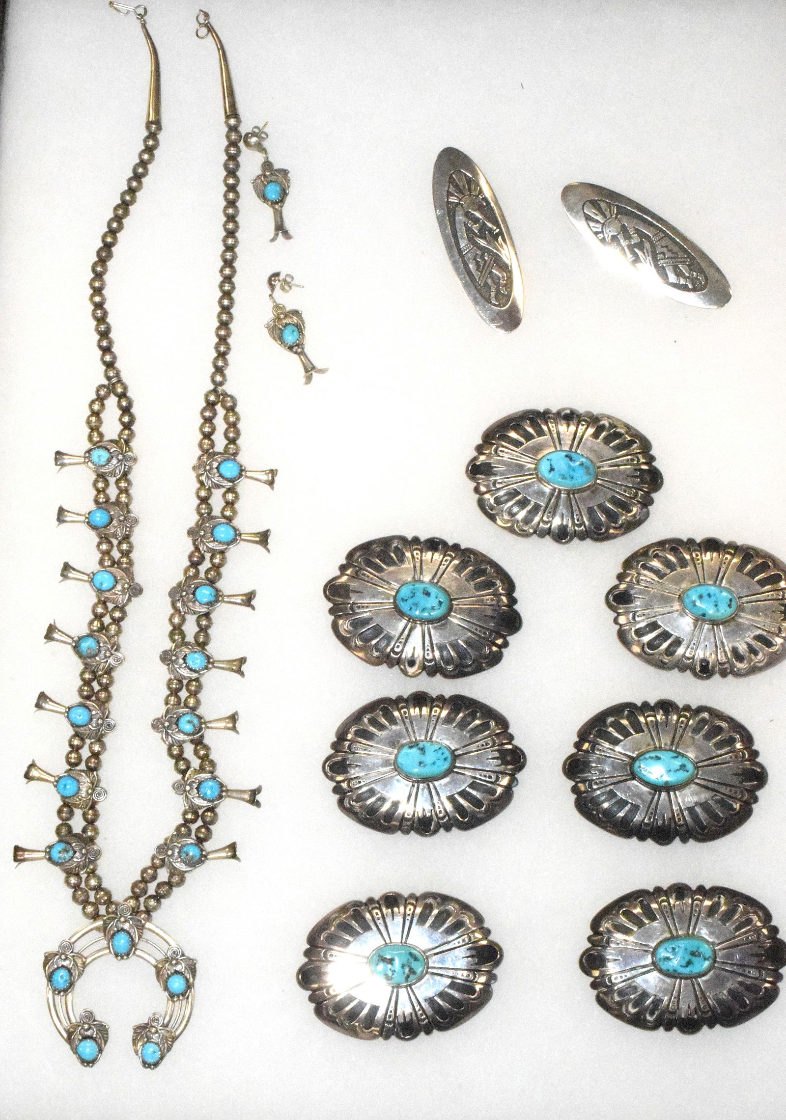 ASSEMBLED VINTAGE STERLING & TURQUOISE JEWELRY (1 of 14)
