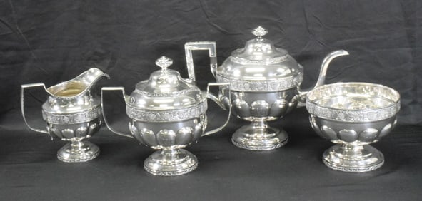 THOMAS RICHARDS COIN SILVER TEA SERVICE