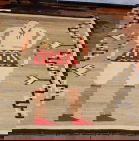 NATIVE AMERICAN WOVEN BRAVE RUG