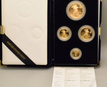 1994 4-COIN AMERICAN GOLD EAGLE SET (w/BOX & COA) (1 of 7)
