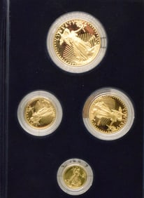 1994 4-COIN AMERICAN GOLD EAGLE SET (w/BOX & COA)