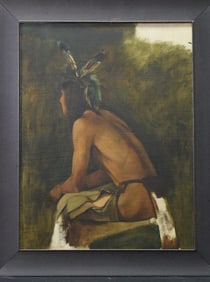 FRANCES DAVIS MILLET OIL PAINTING NATIVE AMERICAN