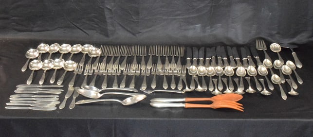 PARTIAL DOMINICK & HAFF STERLING SILVER FLATWARE