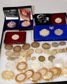 ASSEMBLED US COINS, COMMEMORATE & TOKENS COINS