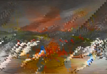 LOUVERTURE POISSON (HAITIAN 1914-1984) PAINTING