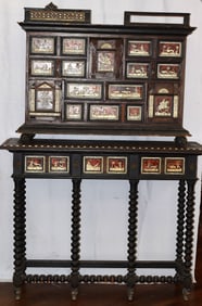 19TH SPANISH TORTOISESHELL BONE  CABINET & STAND