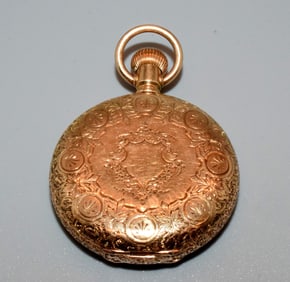 14K LADY's ELGIN HUNTERS CASE POCKET WATCH