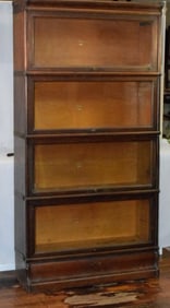 MACY 4 SECTION STACKABLE OAK BOOKCASE