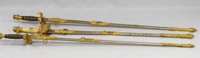 (3) ODD FELLOWS CEREMONIAL SWORDS