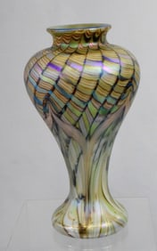 SIGNED SATAVA ART NOUVEAU STYLE GLASS VASE