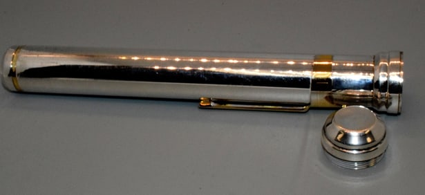 MEXICAN STERLING SILVER & GOLD-PLATED CIGAR CASE