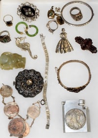 ASSEMBLED STERLI8NG SILVER JEWELRY & ETC