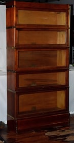 GLOBE WERNICKE 5 STACK MAHOGANY BOOKCASE