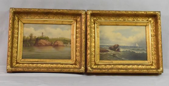 M. WHITE 19TH OIL PAINTINGS