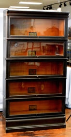 GLOBE WERNICKE BARRISTER BOOKCASE OAK 5 STACK