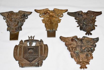 (5) US NAVAL ACADEMY LICENSE PLATE TOPPERS