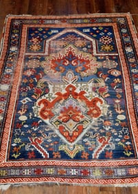 ANTIQUE HAND WOVEN ORIENTAL PRAYER RUG
