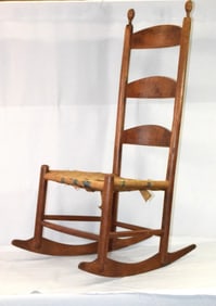 SHAKER STYLE LADDERBACK ROCKER CHAIR.