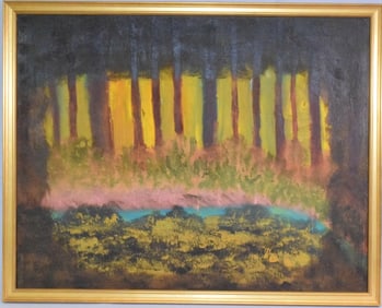 JAMES KESSINGER BLIND ARTIST ABSTACT PAINTING
