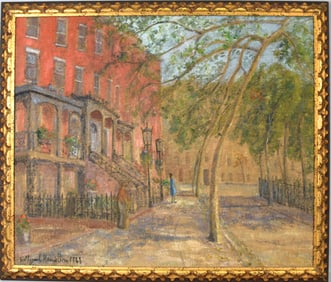 CITYSCAPE O/C BY HILDEGARDE  HUME HAMILTON