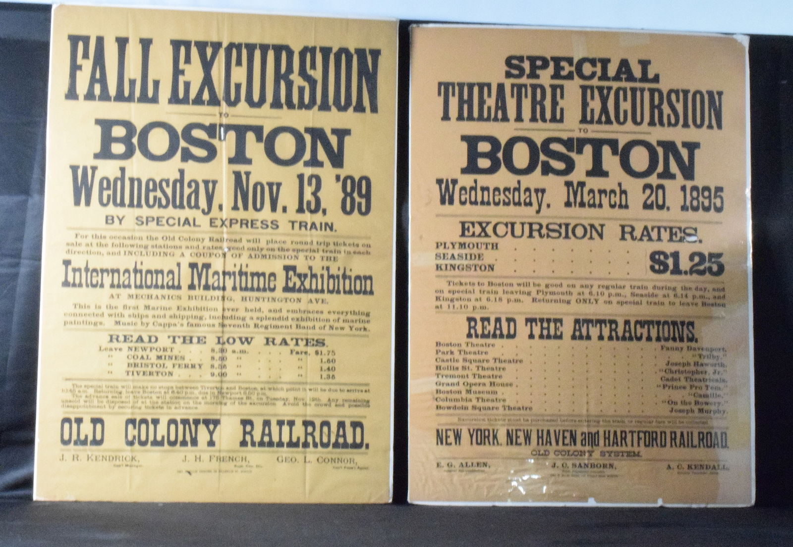 (2) RARE SPECIAL EXCURSION RAILROAD BROADSIDES (1 of 8)