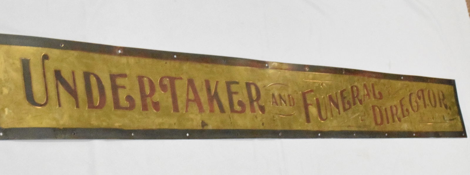 EARLY UNDERTAKER AND FUNERAL DIRECTOR SIGN (1 of 7)