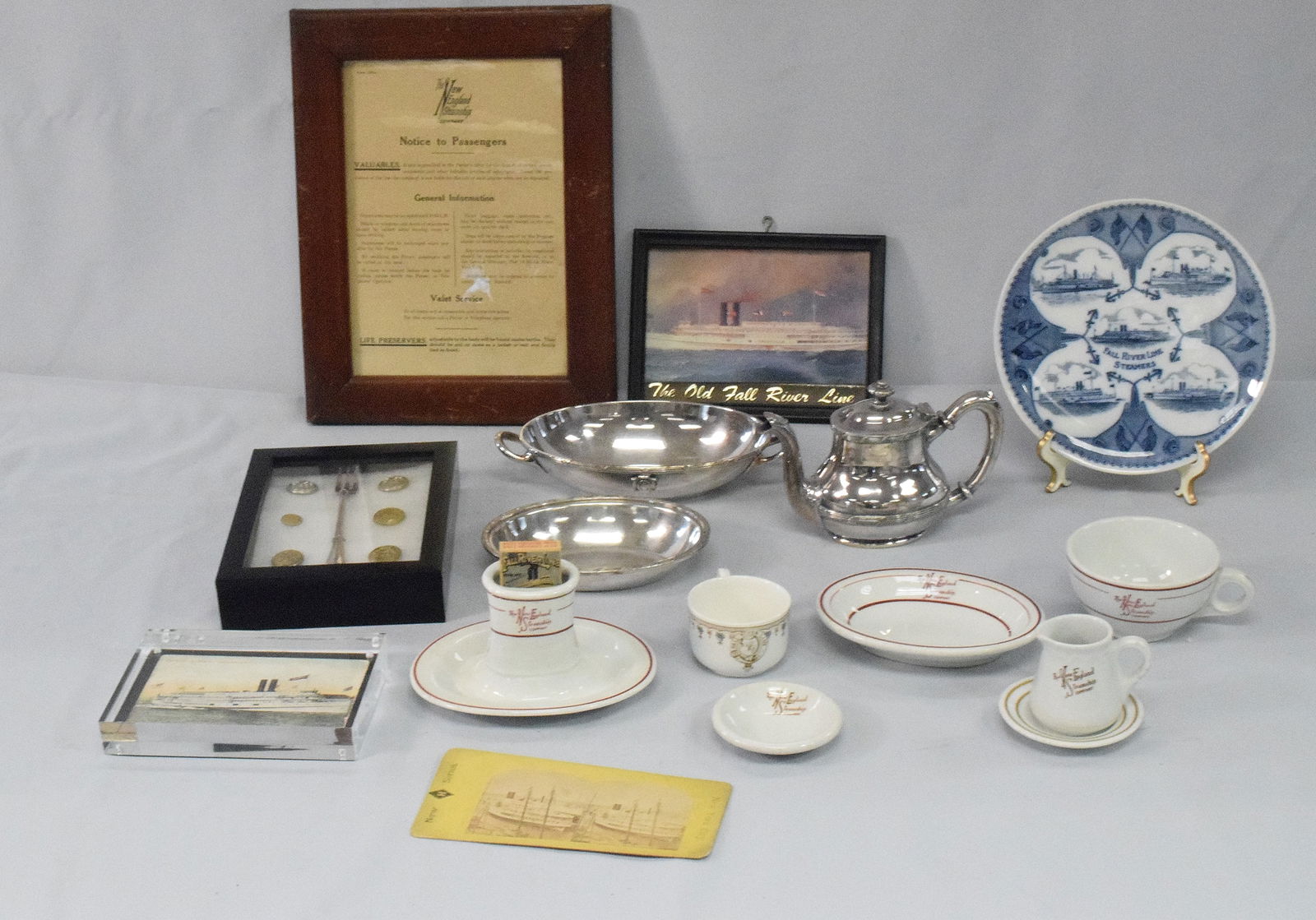 FALL RIVER STEAMSHIP'S COMPANY PIECES. (1 of 14)