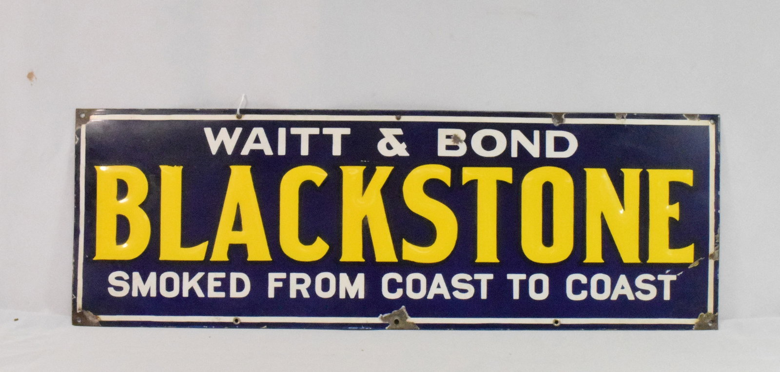 WAIT & BOND BLACKSTONE PORCELAIN SIGN (1 of 9)