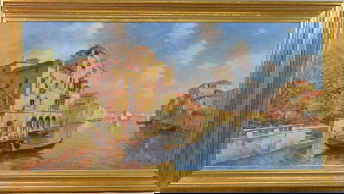BORIS B MAJOR GRAND CANAL OIL PAINTING (1 of 6)