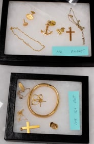 ASSEMBLED 10K AND 14K GOLD PIECES
