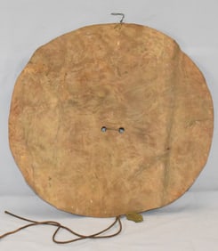 NATIVE AMERICAN PLAINS INDIAN BUFFALO HIDE SHIELD