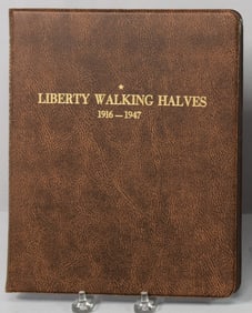 WALKING LIBERTY SILVER HALF DOLLAR TWO ALBUMS