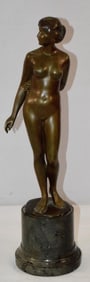 REINHARD SCHNAUDER BRONZE NUDE SCULPTURE