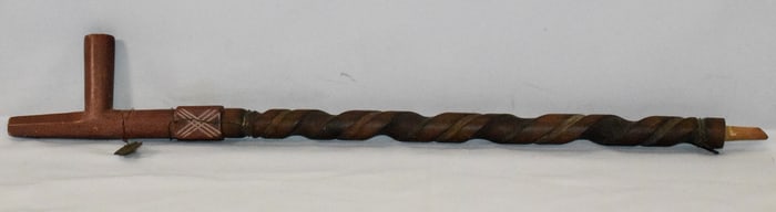 19TH C PLAINS INDIAN CATLINITE PEACE PIPE
