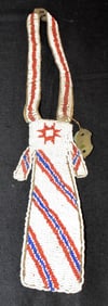 19TH C SIOUX BEADED BANDOLIER