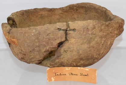 EARLY STONE INDIAN BOWL