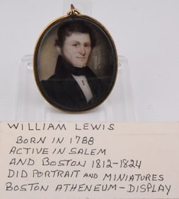 Early 19th WILLIAM LEWIS MINIATURE PAINTING