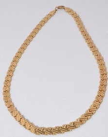 14K YELLOW GOLD LINK NECKLACE