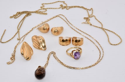 (5) 14K GOLD JEWELRY PIECES,