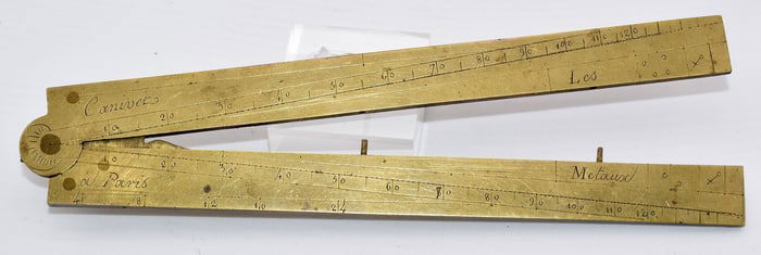 FRENCH 18TH/19TH BRASS "KINGS FOOT" RULER