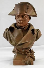 1894 IRON COLD PAINTED BUST OF NAPOLEON BONAPARTE