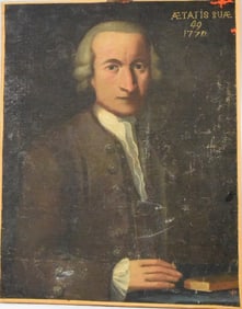 18TH CENTURY PORTRAIT OIL ON CANVAS